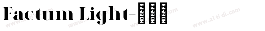 Factum Light字体转换